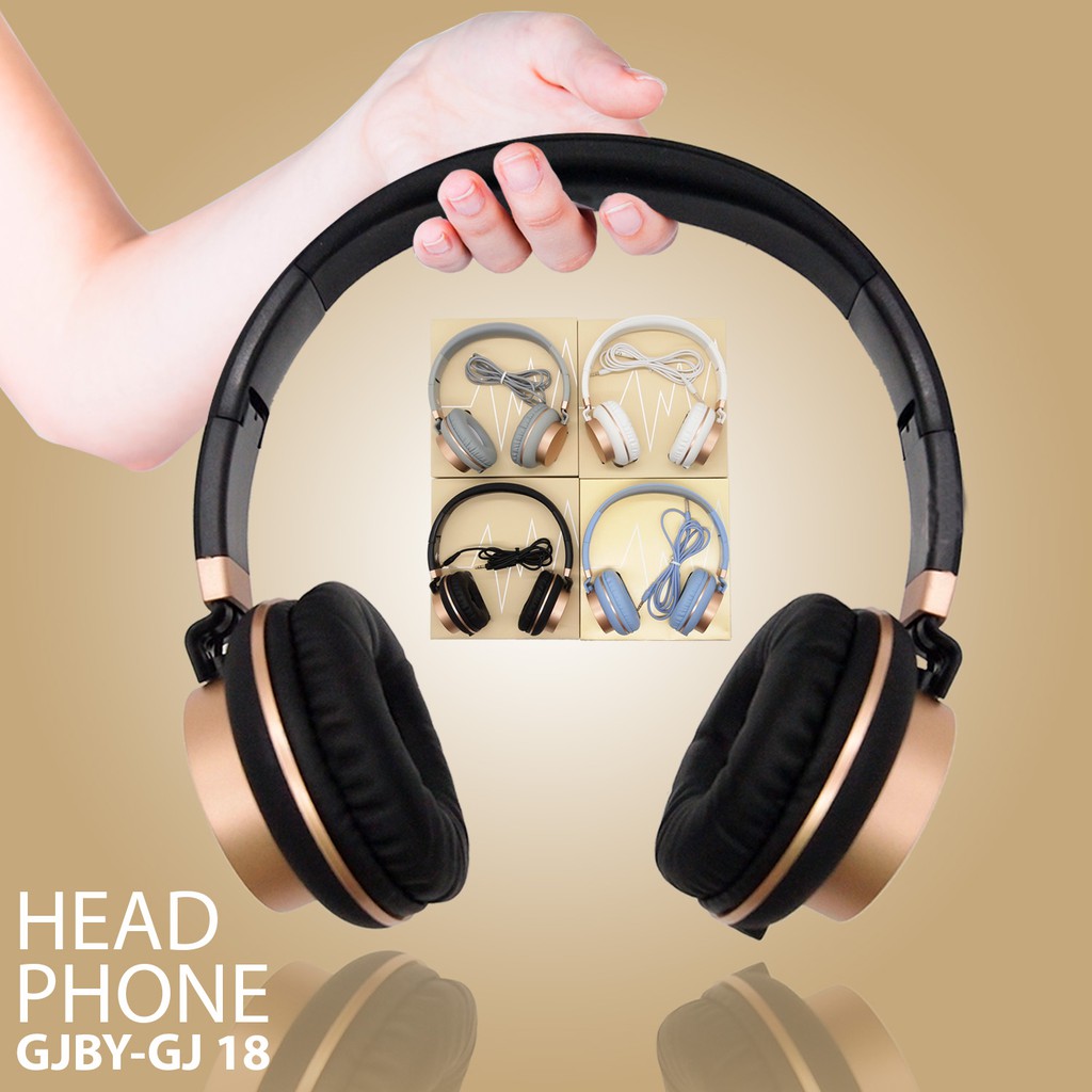 HEADPHONE GJBY GJ-18 HANDSFREE HEADSET EXTRA BASS HEADPHONE EXTRA BASS