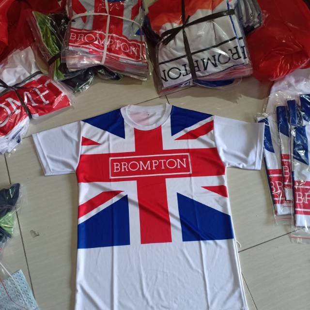 Brompton kaos oblong t-shirt jersey sepeda lipat olahraga