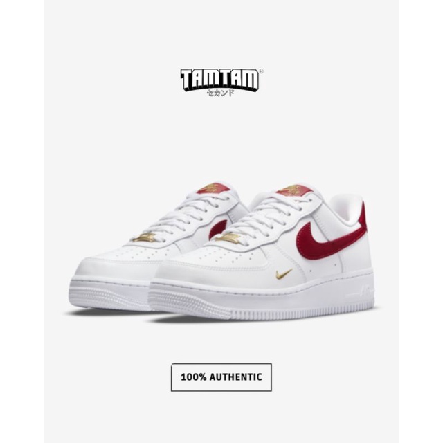 NIKE AIR FORCE 1 ESSENTIAL WHITE GYM RED