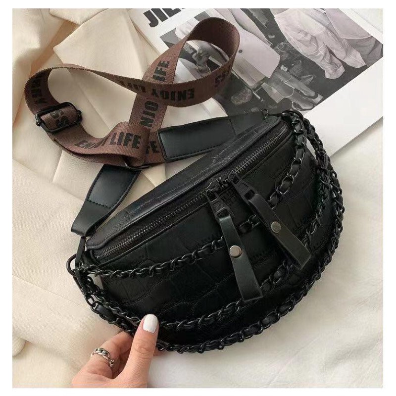 SG7220 syafniegalery Leather Brick Waist Bag impor tas dada 1423 3195 7475