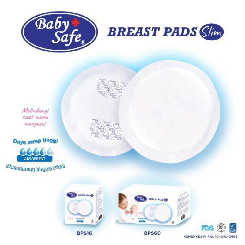 Baby Safe Breast Pad Slim Daya Serap 70 ml Penyerap Asi BPS16 BPS60