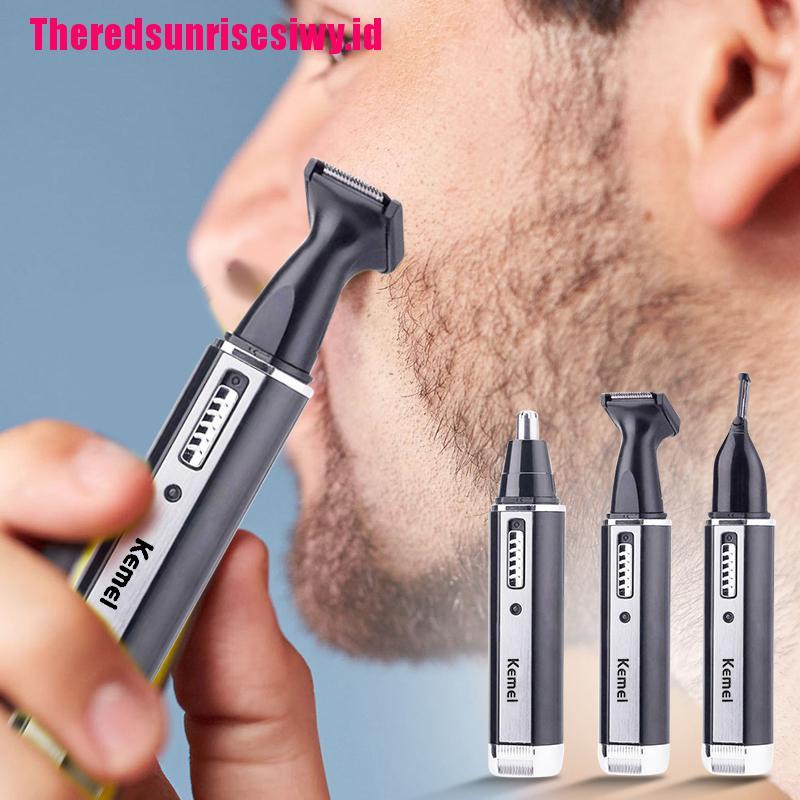 【Theredsunrisesiwy.id】3 in 1 Rechargeable Men Electric Nose Ear Hair Trimmer trimming eyebrows Shaver