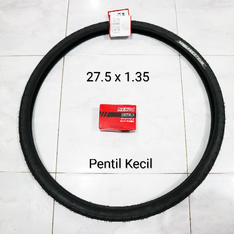 PAKET BAN SEPEDA HYBRID 27.5 X 1.35 KENDA PENTIL KECIL TERLARIS