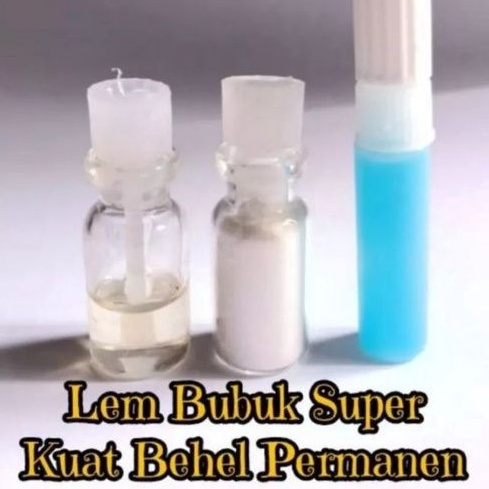lem bubuk super untuk behel / gigi palsu