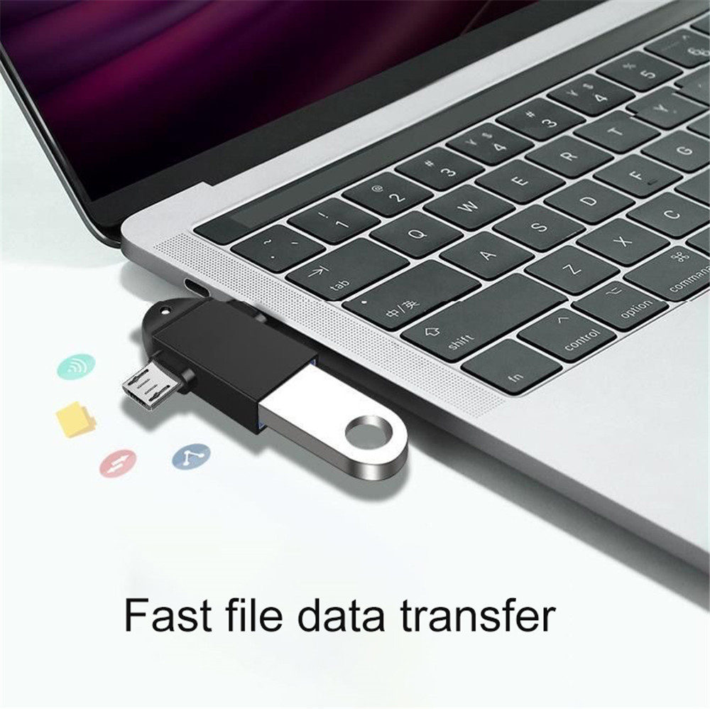 MQ OTG Type C Adapter 2 In 1 Micro Usb C 3.0 Flash Disk Dan Mouse Konektor Untuk Android Smartphone