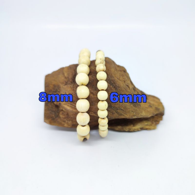 Gelang Kayu Timoho Motif Bulat, Size 6mm Dan 8mm_Original