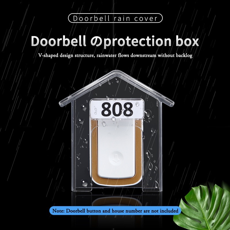 Hujan Penutup Button Pelindung Dari Bel/Rain Cover Doorbell/Outdoor Acrylic Penutup Tombol Bel Rumah/Door Bell Rain Cover