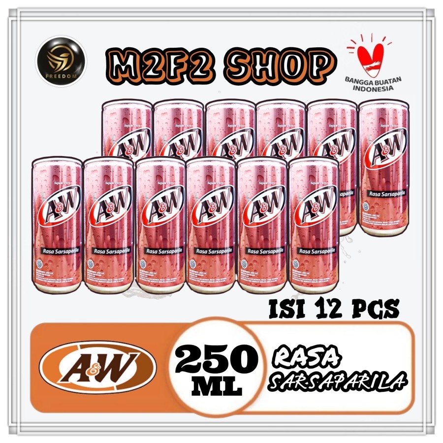 

AW | A&W Rasa Sarsaparila Kaleng | Can - 250 ml (Kemasan 12 Pcs)