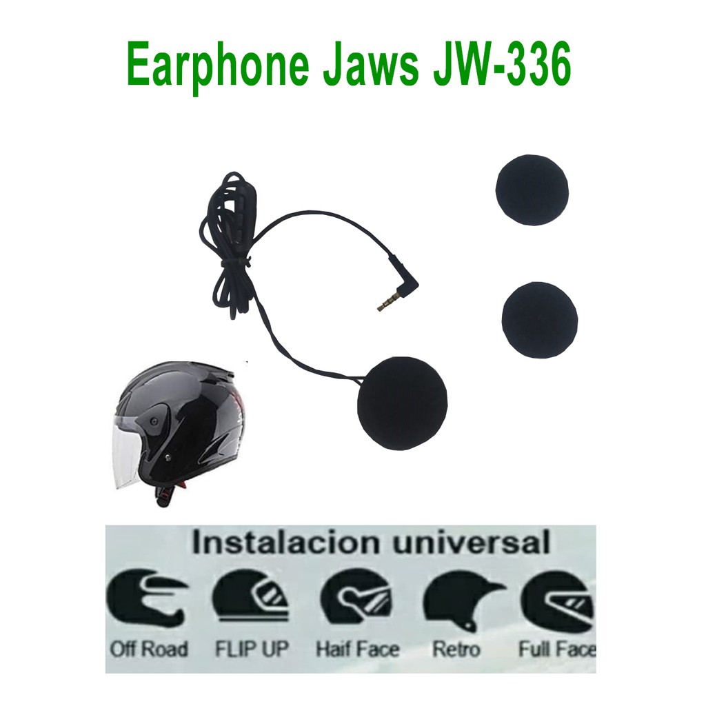 Handsfree Headset Helm Jaws JW-336 Headphone Helmet