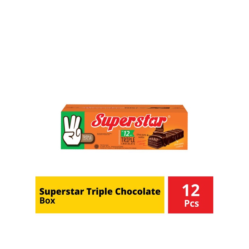 WAFER SUPERSTAR TRIPLE CHOCOLATE &amp; SUPERSTAR SNAPS