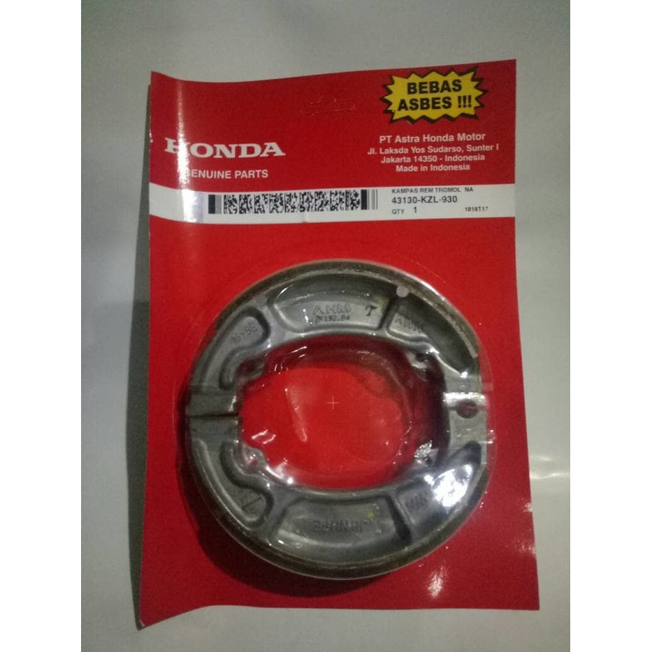kampas rem belakang honda original KZL vario beat KZL