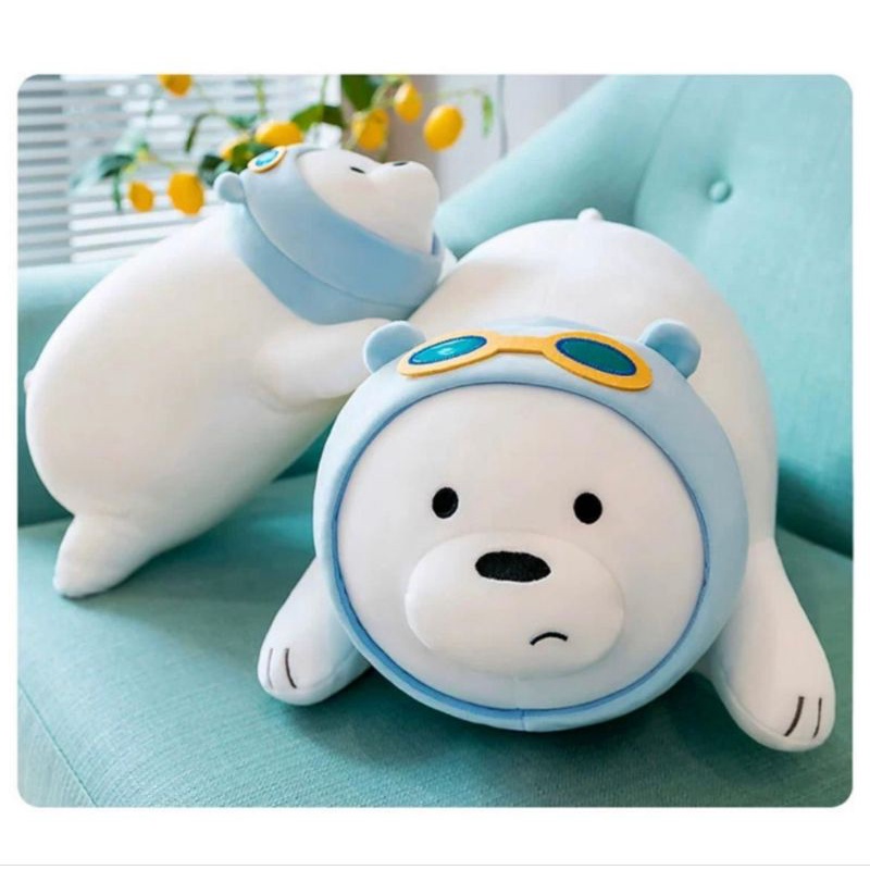 Boneka Miniso We Bare Bear Lovely Lying Plush Toy Panda Ice Bear Grizzly Boneka Miniso Lucu Miniso Set Boneka Mewah Mainan Sitting Plus Toy We Bears Bare