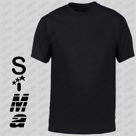 Oblong T-shirt Pria Rider Hitam R 223 R223 Kerah Bulat