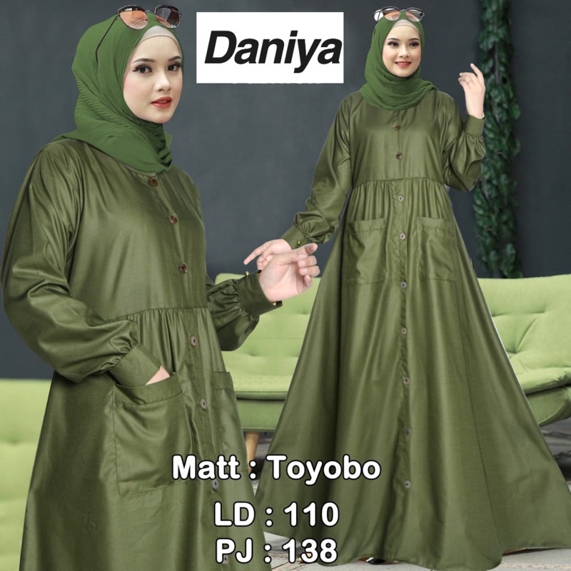 Daniya Dress  Gamis Toyobo  daily dress muslim  gamis toyobo murah  gamis busui