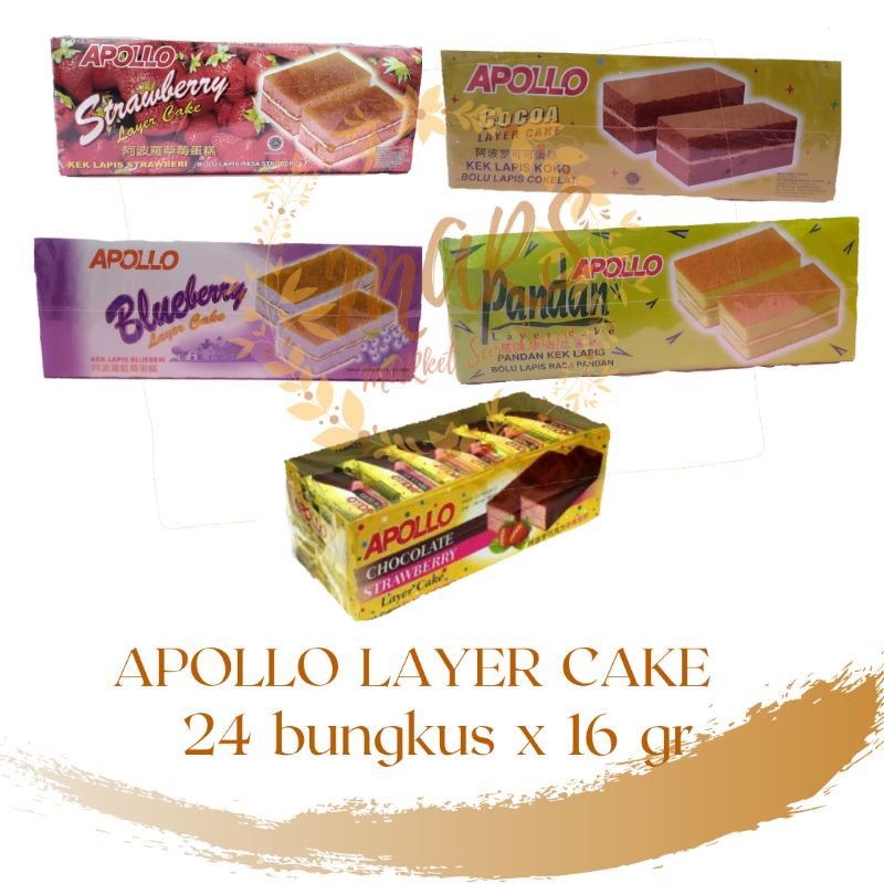 Apollo layer cake bolu 24 pcs x 18 gr