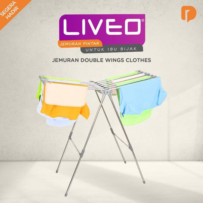 Jemuran Minimalis Simpel Liveo Hemat Tempat Buat Baju Anak Elysapaulashop