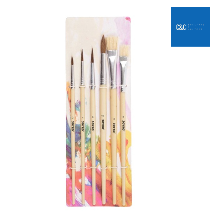 

Kuas Lukis Akrilik Cat Minyak Cat Air Acrylic Paint Brush ISI 6 KUAS