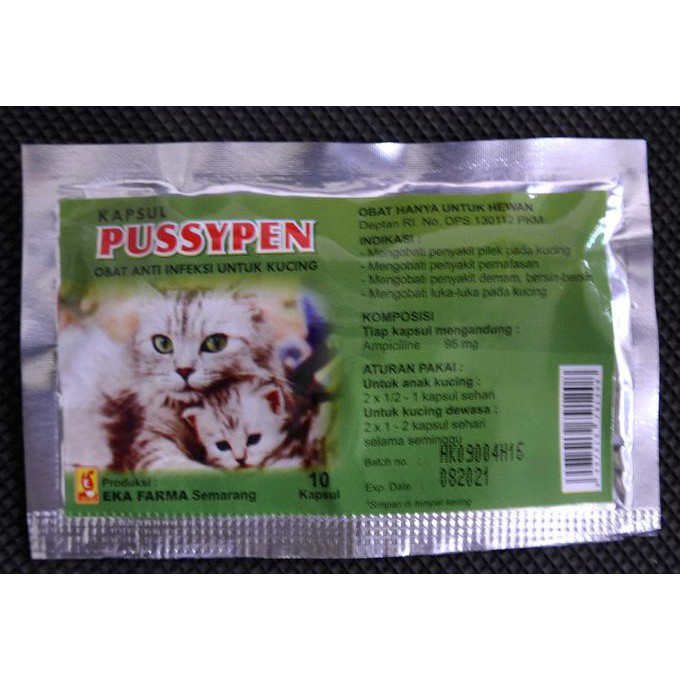 Obat Kucing / Ekafarma Pussypen Anti Infeksi 10 Kapsul