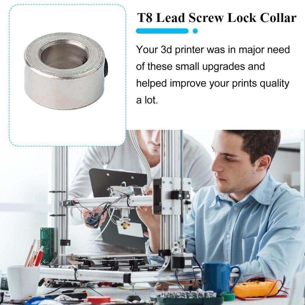 POPULAR 10pcs T8 Memimpin Sekrup Kunci Kerah Tergantikan Aksesoris Printer 3D Stainless Steel Lock Ring