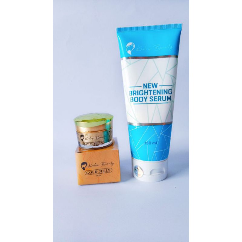 kedas beauty sabun, Gold jelly kedas beauty, body serum kedas beauty,body scrub kedas beauty-Serum+gold jelly