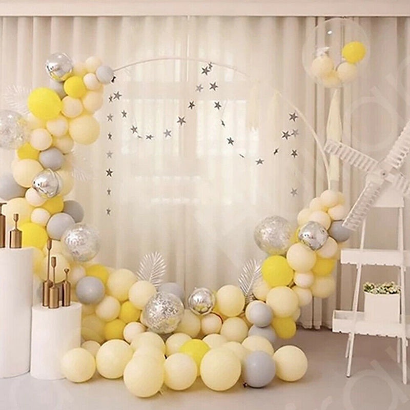 (60 / 80 / 100cm) (Ring Balon Udara) (Stand Arch Garland) (Ulang Tahun &amp; Pernikahan)