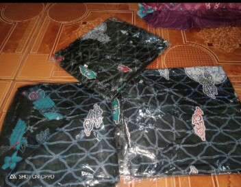 Promo Batik Couple Keluarga Sarimbit Sania Ruffle Batik Ori Ndoro Jowi Motif Mega Abu