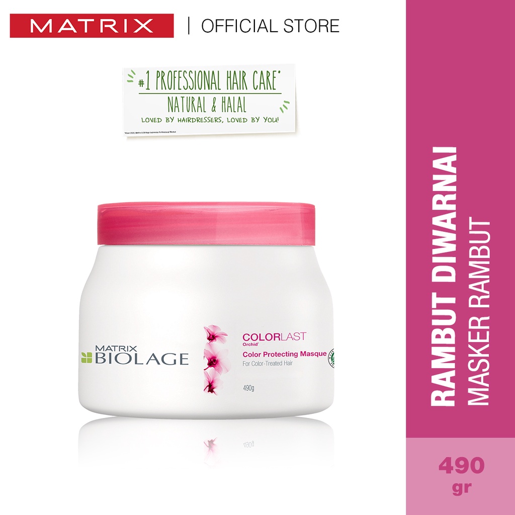 MATRIX Biolage Colorlast Hair Mask - Masker Nutrisi Penghalus Perawatan Rambut Berwarna Diwarnai 500 ml