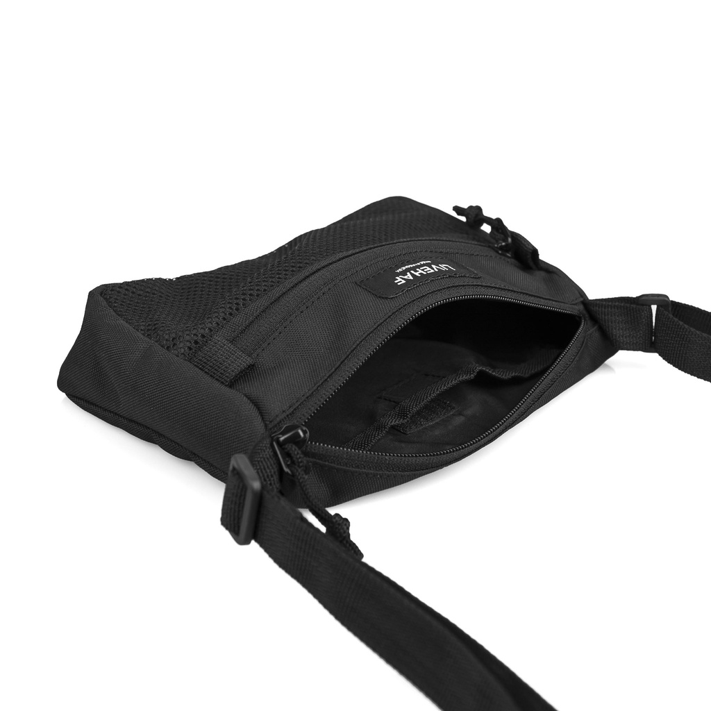 Livehaf - Net Front Sling Bag Black