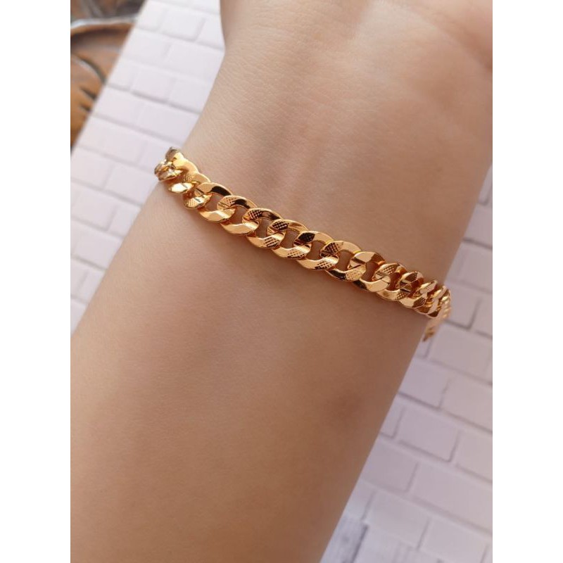 gelang xuping/gelang rantai/gelang sisik naga lapis emas