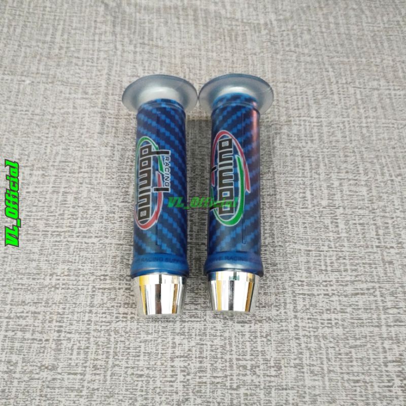 handgrip sarung gas domino karbon Thailand + jalu stang chrome model pcx universal motor grip domino Thailand plus bandul jalu beat mio vario genio Scoopy fazzio ktc rcb domino