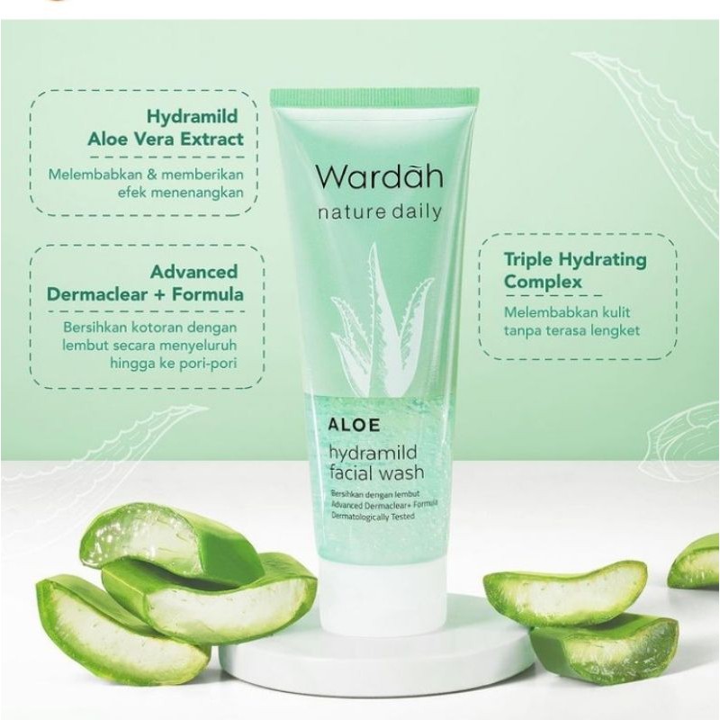 wardah aloe hydramild facial wash