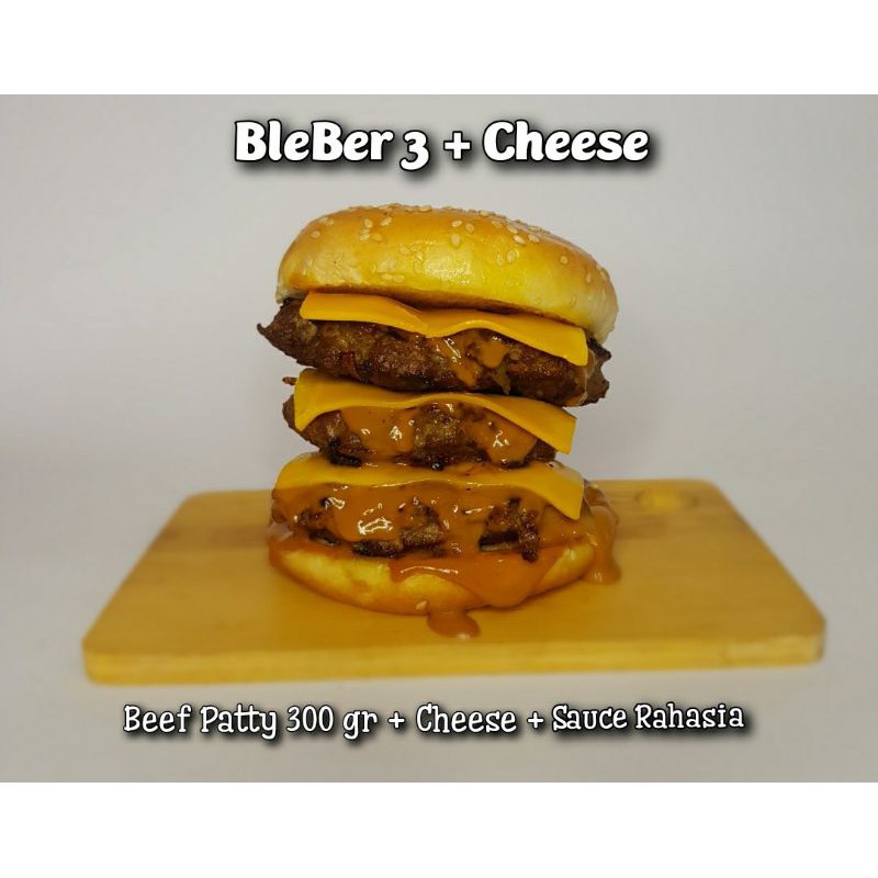 

Burger BleBer 3 + 3 Cheese