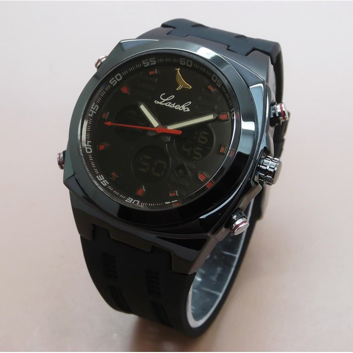 Jam Tangan Pria Dual Time Lasebo 8035 LSB-8035 LSB8035 Kwalitas Original
