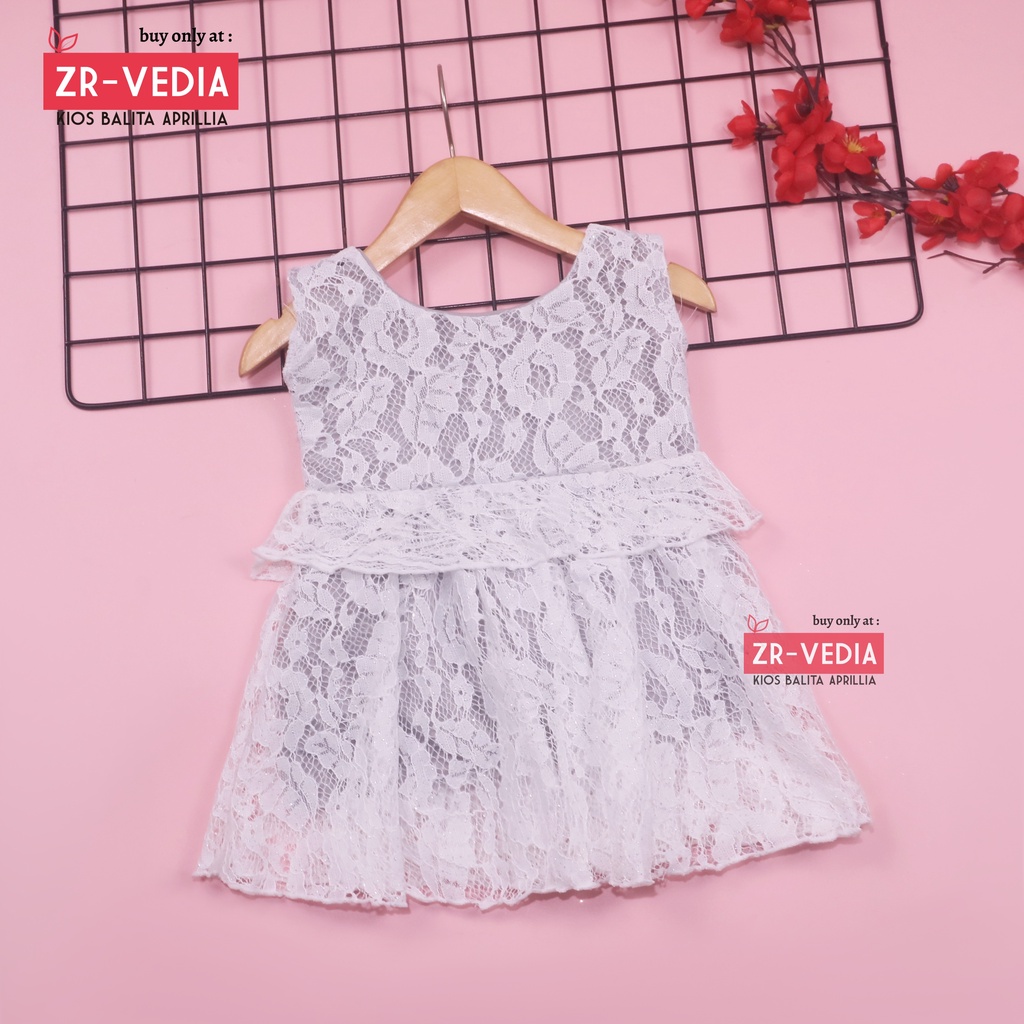 Dress Inara Bayi 0-6 Bulan / Dres Brukat Anak Perempuan Kondangan Baju Kensi Premium Gaun Pesta Murah