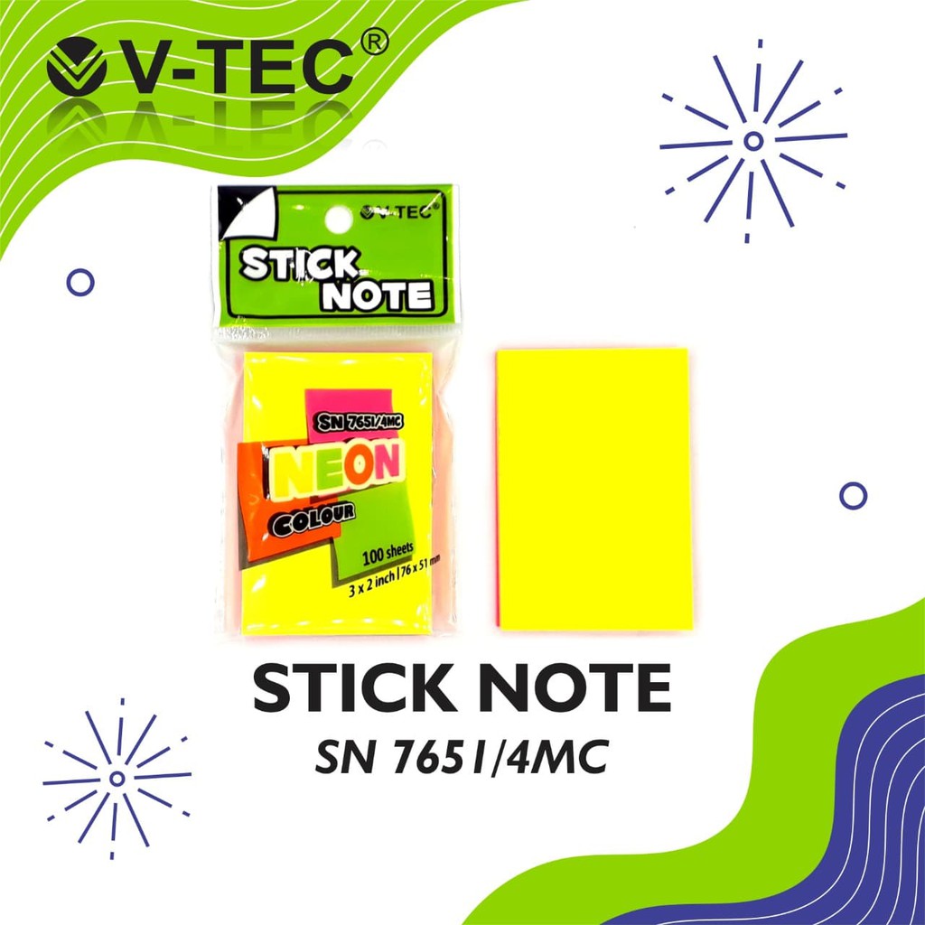 

V-TEC STICKY NOTES SN 7651/MC