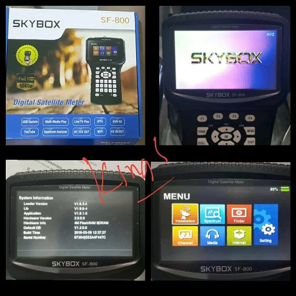 Satellite Finder SatFinder Skybox SF 800 Full Layar TV Limited