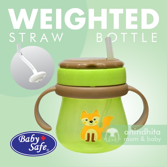 BABYSAFE Cup Weighted Straw Cup Training Cup Botol Sedotan