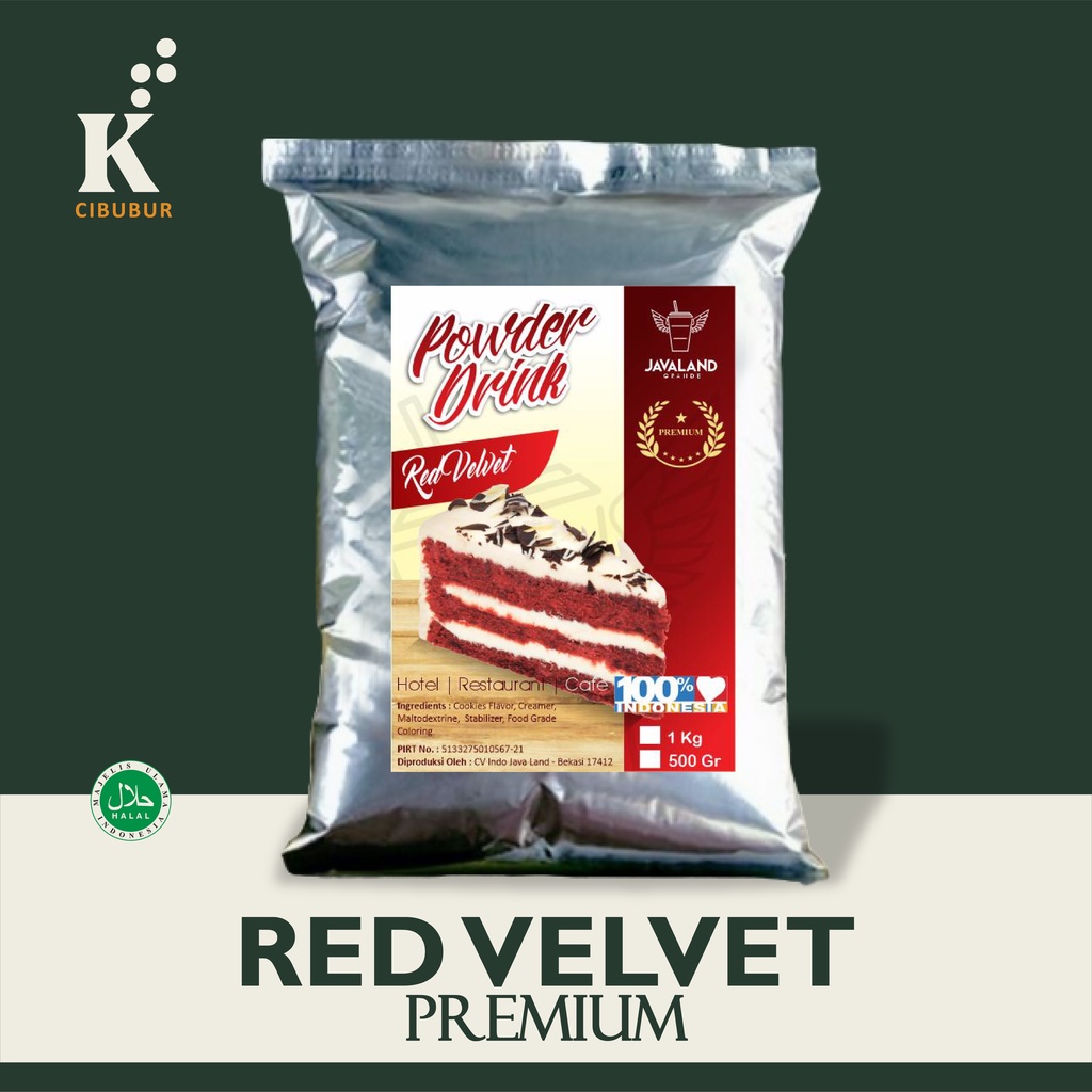 

Bubuk Minuman Premium RED VELVET Powder Drink Original Javaland 1KG