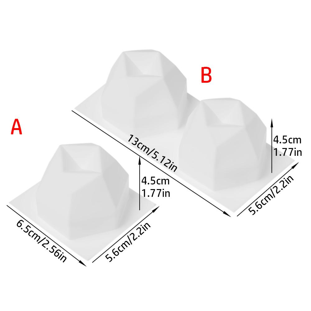 PREVA Silicone Candle Mold Creative Multilateral Diamond Aromatherapy Plaster Eight-sides Cube