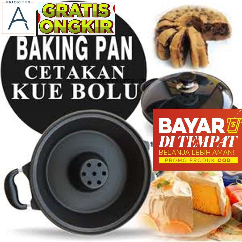 BACA ULASAN INI KAK & BAYAR Di TEMPAT Bisa  Baking Pan Cake Pemanggang Cetakan Loyang Kue Bolu 28 cm