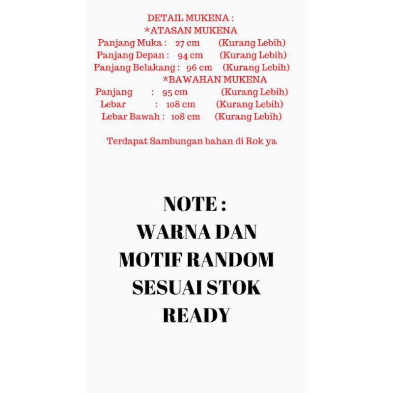 Mukena Anak Karakter Murah Warna Dan Karakter Motif Random