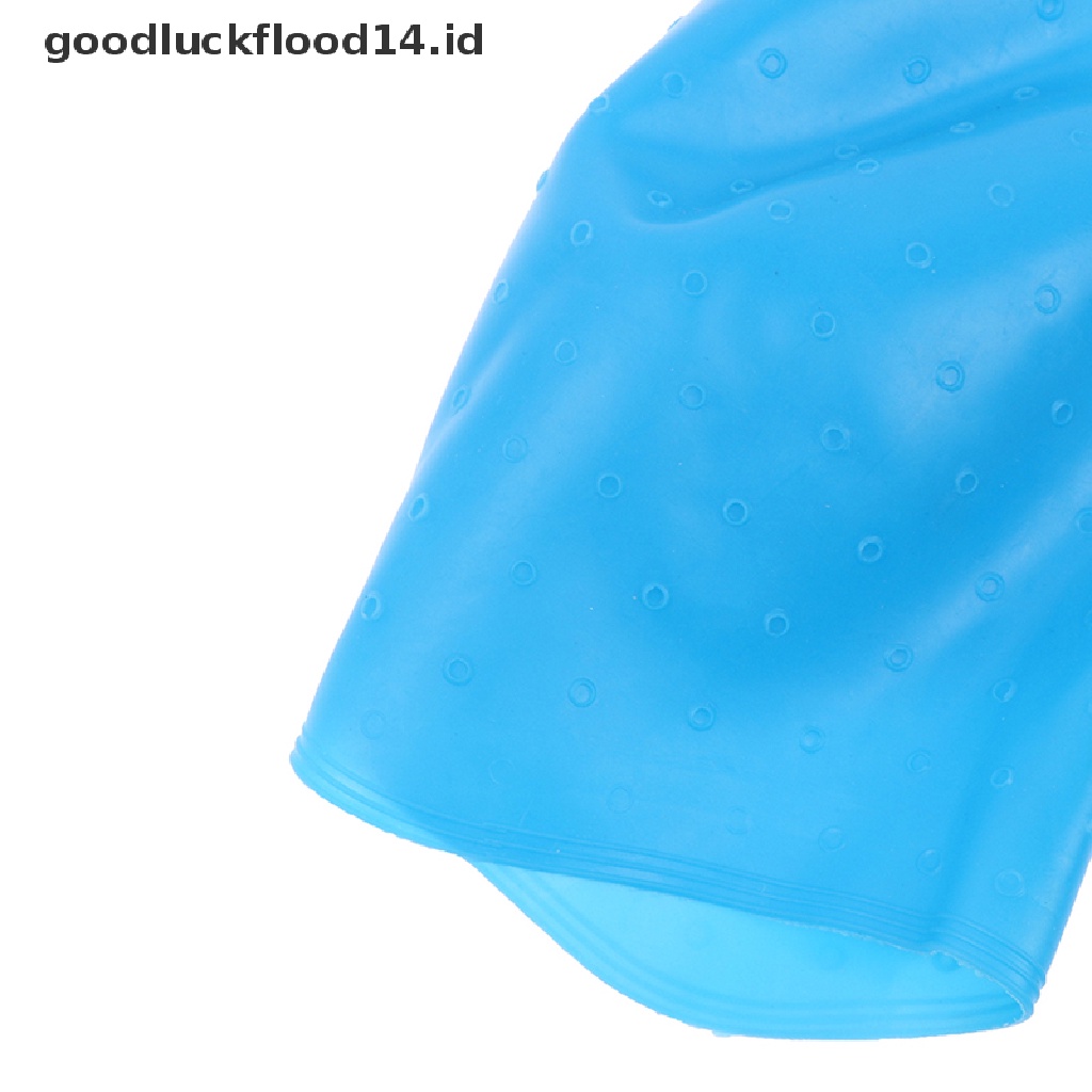 [OOID] Blue Silicone Hair Highlights Cap With Needle Coloring Cap Hat Styling Tools ID