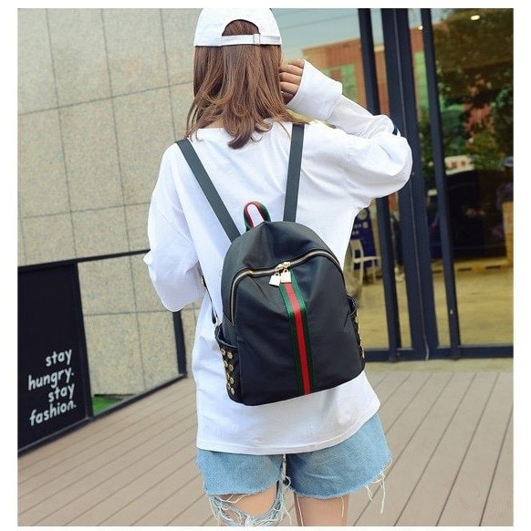 Backpack Tas Ransel CEWEK model gucci - Tas Punggung nilon wanita RNG