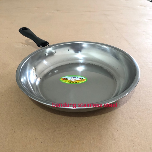 Wajan fry pan frypan stainless  steel 28cm Shopee Indonesia