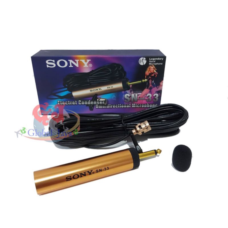 mic sony sn33 mic jepit sony sn33 free kabel mic clip on sony sn 33 mic kancing condensor mini microphone mic imam