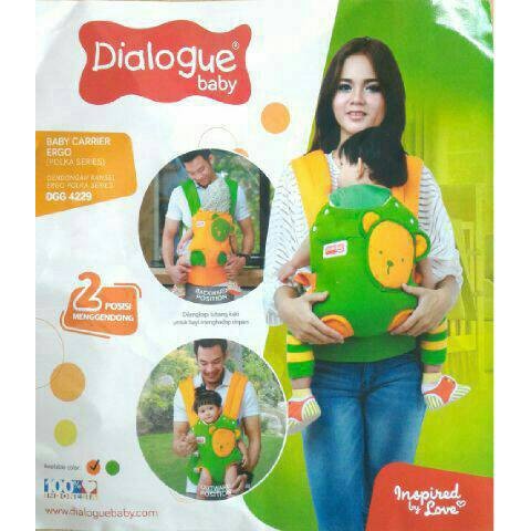 GENDONGAN BAYI RANSEL DEPAN TOPI DIALOGUE BABY CARRIER ERGO POLKA SERIES DGG 4229 TEBAL AWET ORI