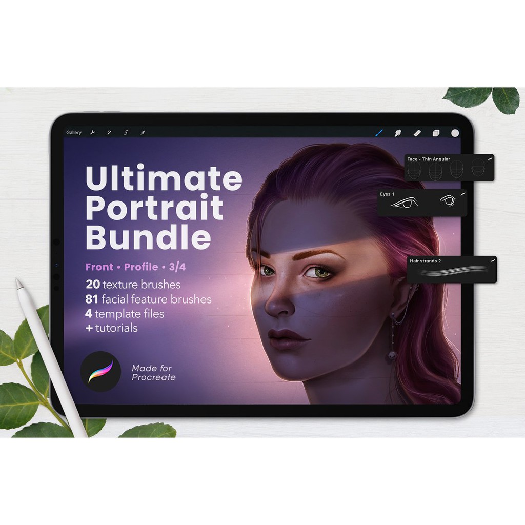 Procreate Brush - Ultimate Portrait Bundle for Procreate