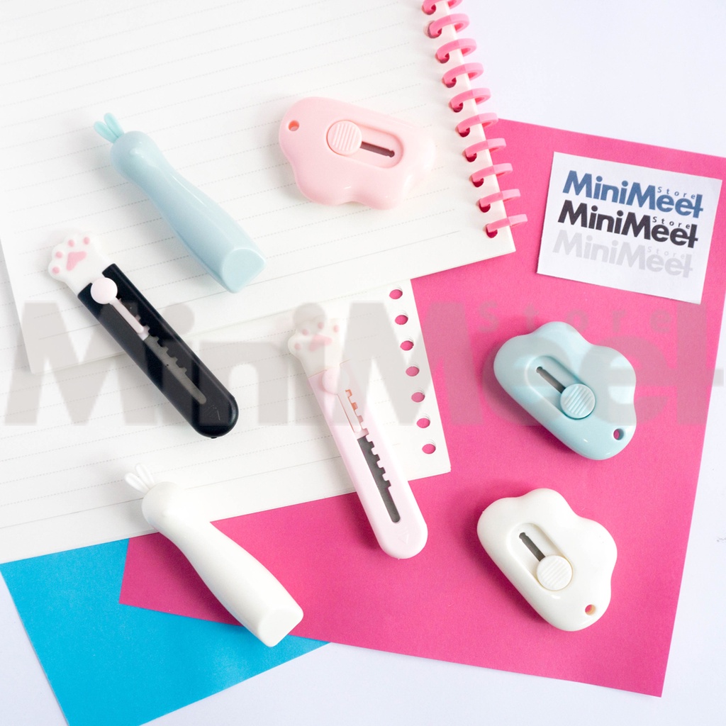 

Pisau Cutter Mini Pemotong Kertas Desain Lucu Cloud, Rabbit, dan Paw Cat Kucing Alat Potong