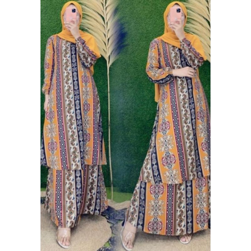 Gamis Katun Etnik by Famys Hijab