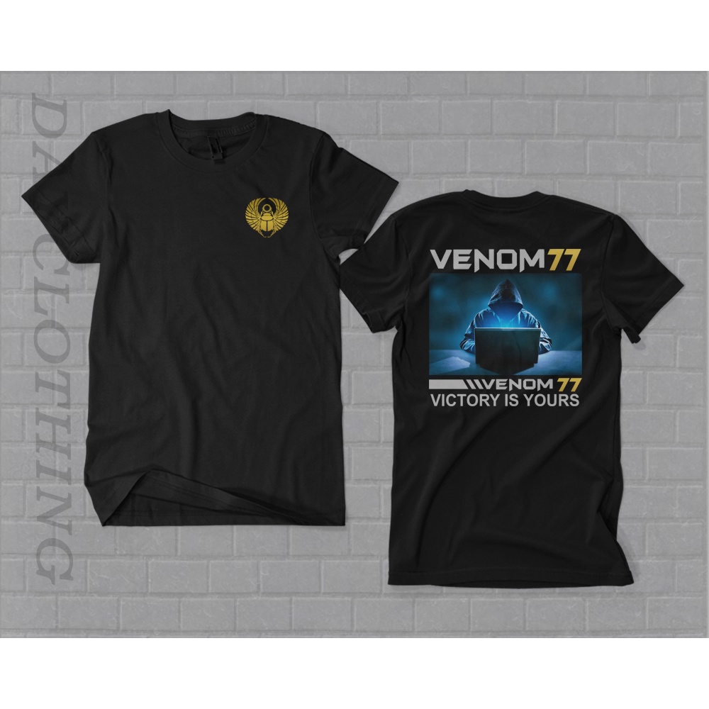 Kaos Pria Dan Wanita venom77 Slot Game Victory is Yours Depan Belakang